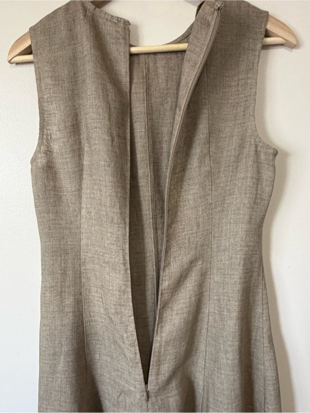NEW Reformation Cecilia Linen Sleeveless Maxi Dress Dark Oatmeal Tan | US 4 UK 8 - Picture 10 of 14